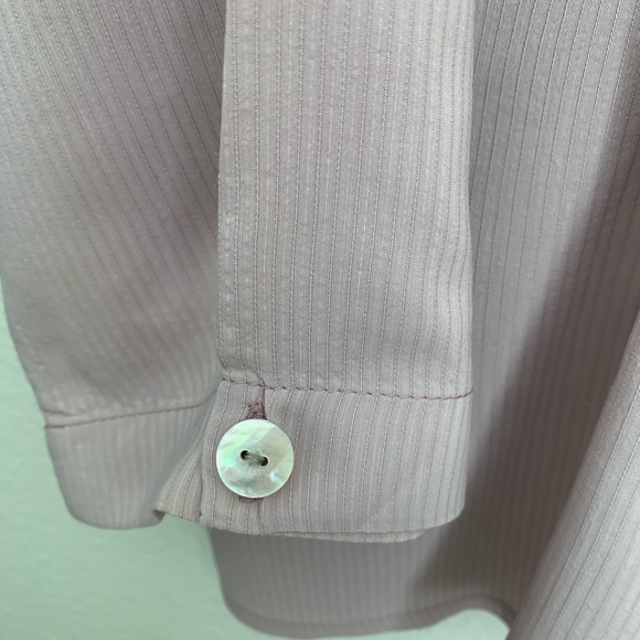 Flax Light Dusty Pink Button Down Blouse Size M - Picture 4 of 6